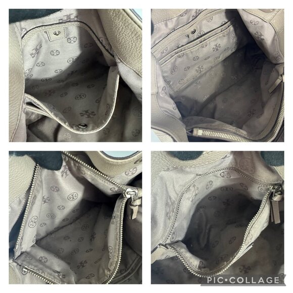 Tory Burch Taylor Triple-Compartment Tote in Chalk Gray - Picture 13 of 14